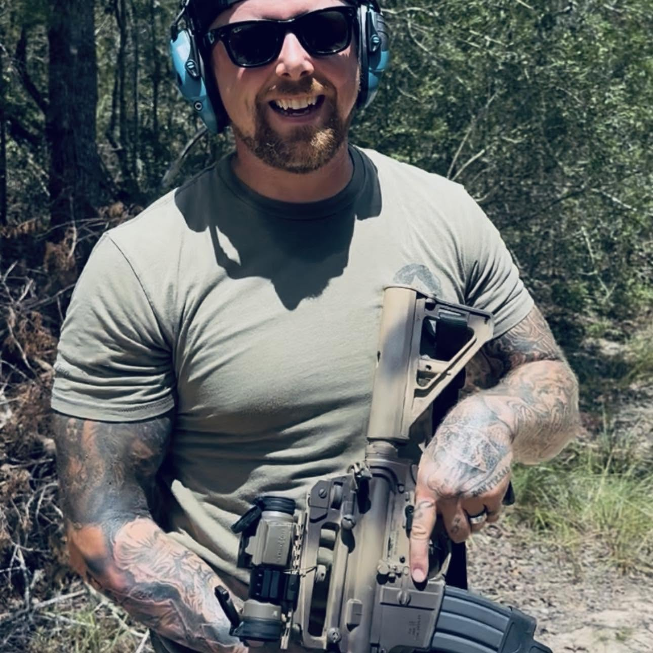 Jesse enjoying recreational shooting outdoors